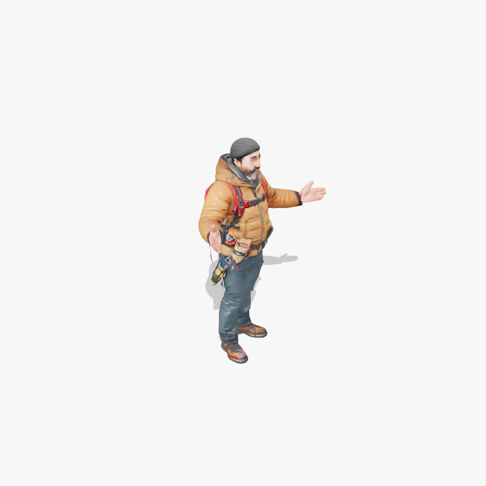 Outdoor Explorer Rigged and Animated D Character Model